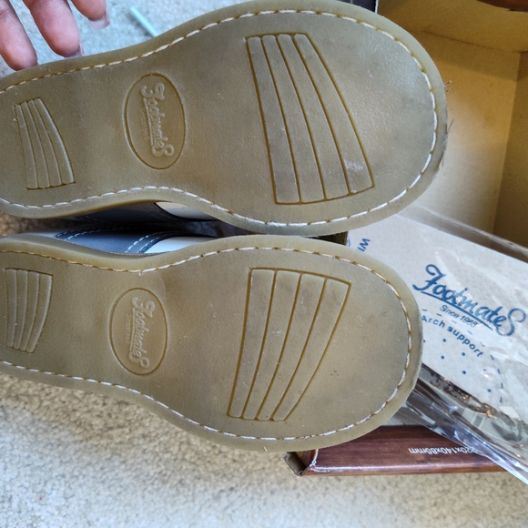 footmates cheer white gray shoes sz 9.5 - Picture 3 of 4